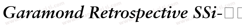 Garamond Retrospective SSi字体转换